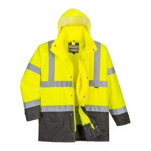 PARKA ACOLCHOADA TRIPLO USO AMARELO/CINZA S768